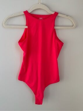 SKIMS Women's High-Neck Bodysuit in Bright Pink